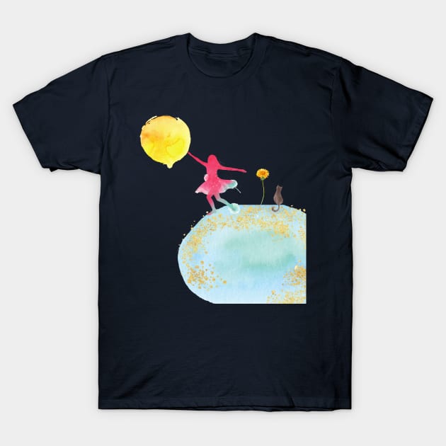 Ballerina dancing with the moon T-Shirt by Mission Bear